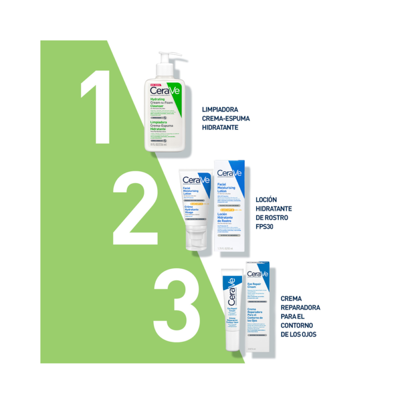 Crema Espuma Cerave Limpiadora Hidratante Para Rostro 236ml Momento de aplicación Día/Noche Tipo de piel piel normal a seca