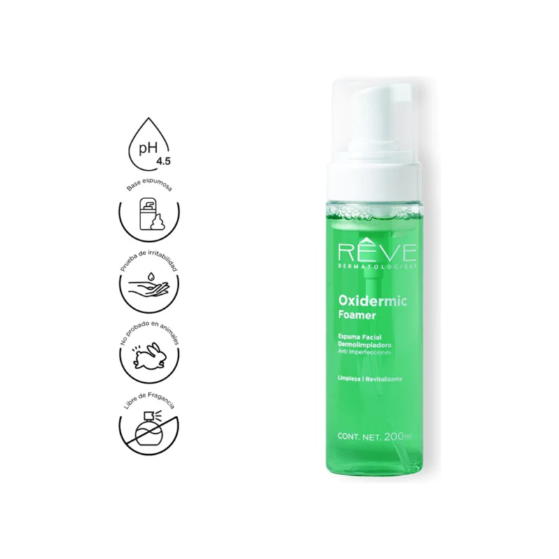 Reve Oxidermic Foamer Doux Jabón Espuma Piel Muy Grasa 200ml
