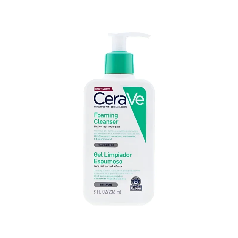 Gel Limpiador Espumoso Cerave Piel Normal A Grasa 236ml Normal A Grasa Día/noche